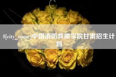 伊犁中国消防救援学院甘肃招生计划