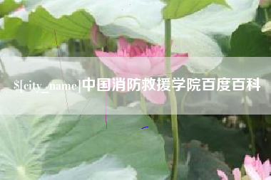 伊犁中国消防救援学院百度百科