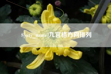 伊犁九宫格方向排列