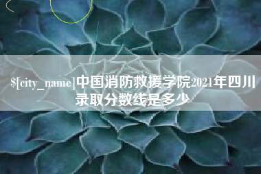 伊犁中国消防救援学院2021年四川录取分数线是多少