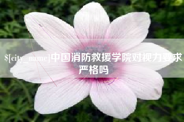 伊犁中国消防救援学院对视力要求严格吗