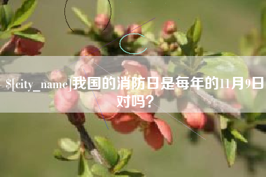 伊犁我国的消防日是每年的11月9日对吗？