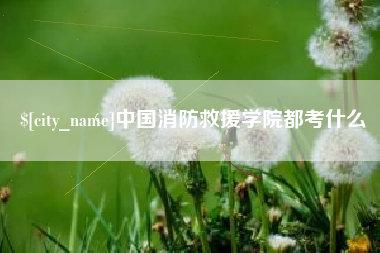 伊犁中国消防救援学院都考什么