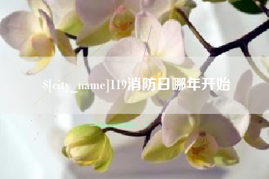 伊犁119消防日哪年开始