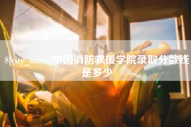 伊犁中国消防救援学院录取分数线是多少