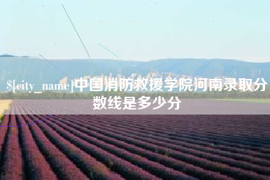 伊犁中国消防救援学院河南录取分数线是多少分