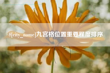 伊犁九宫格位置重要程度排序
