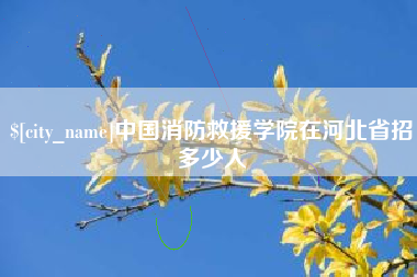 伊犁中国消防救援学院在河北省招多少人