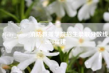 伊犁消防救援学院招生录取分数线2020福建