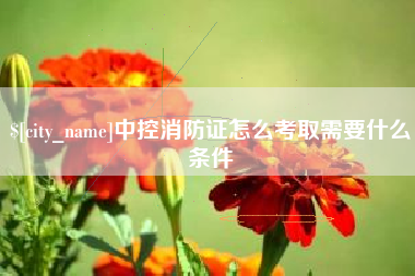 伊犁中控消防证怎么考取需要什么条件
