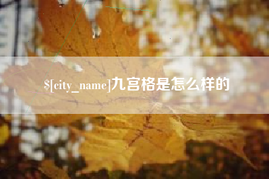 伊犁九宫格是怎么样的
