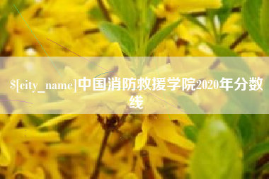 伊犁中国消防救援学院2020年分数线